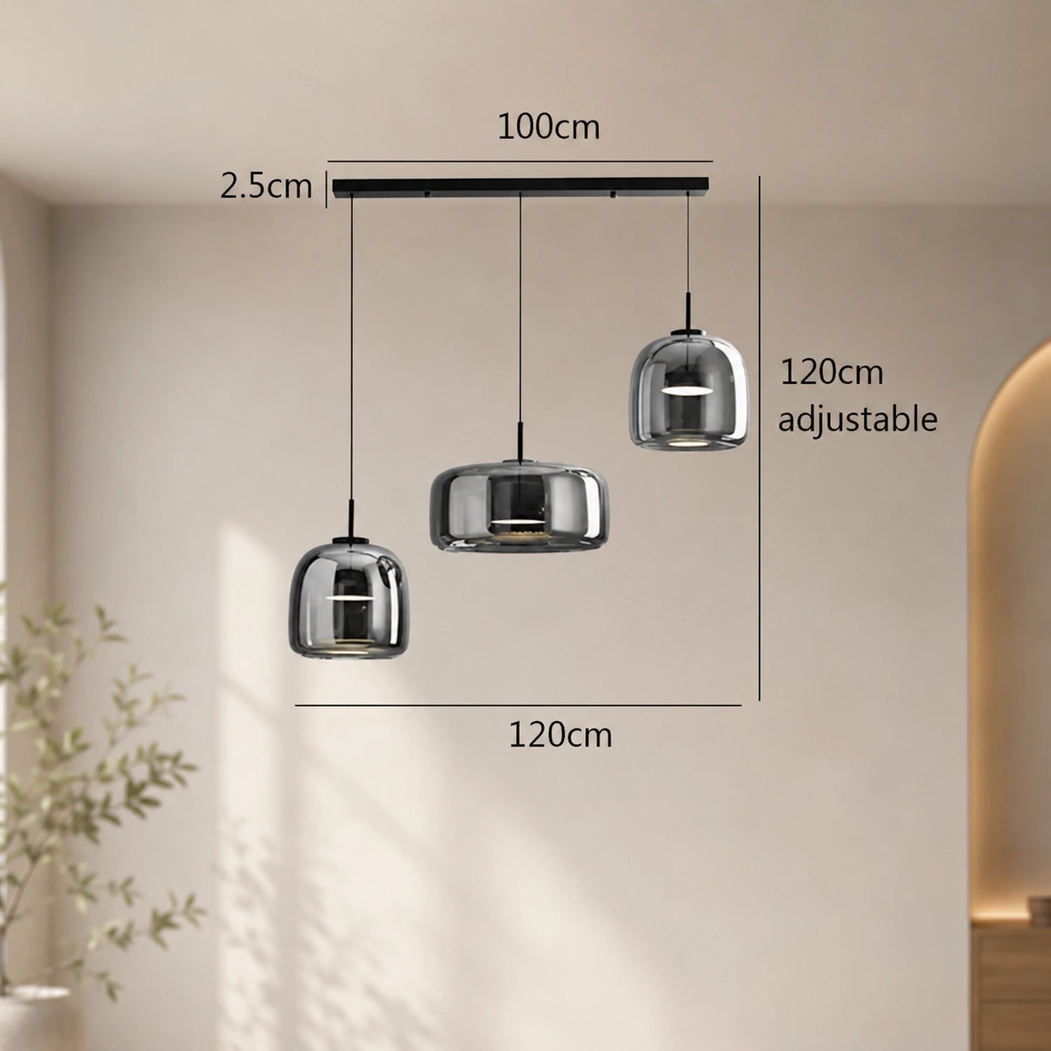 Modern Glass Pendant Light - Nordic Style