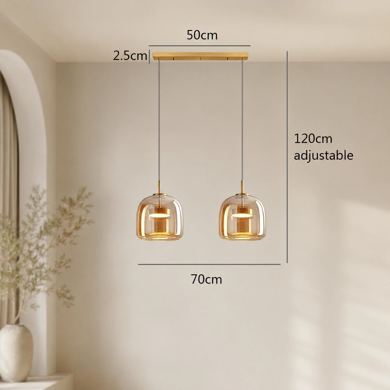 Modern Glass Pendant Light - Nordic Style