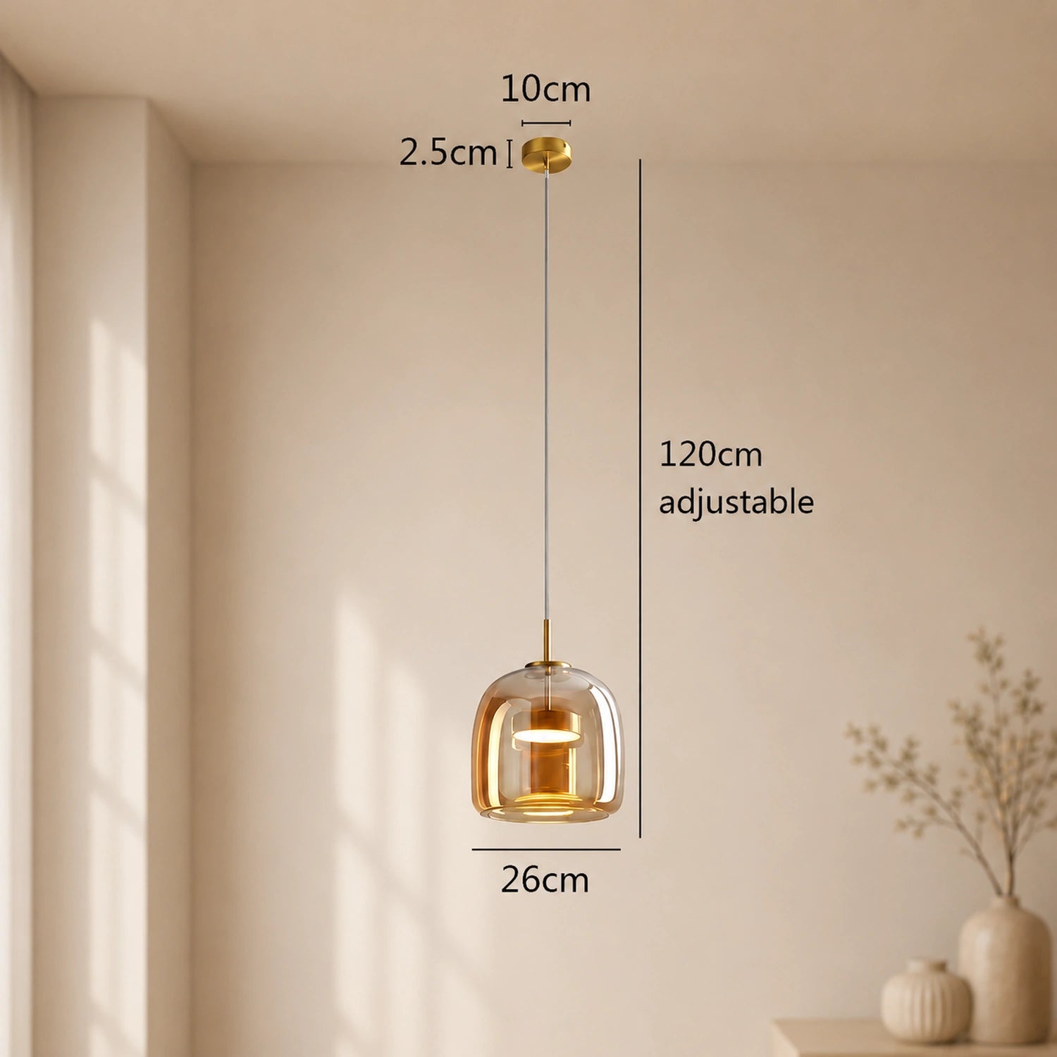 Modern Glass Pendant Light - Nordic Style