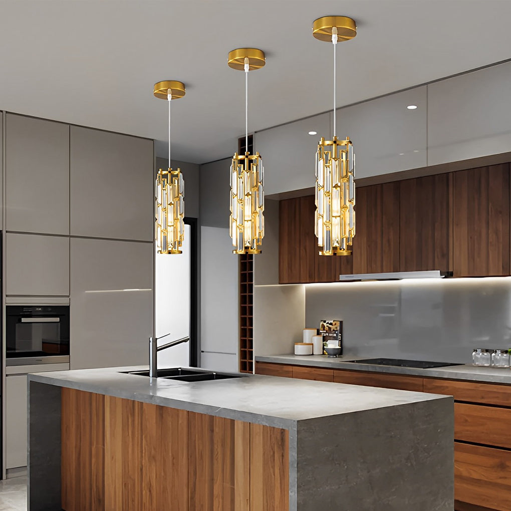 Modern Glass Pendant Light with Adjustable Cord