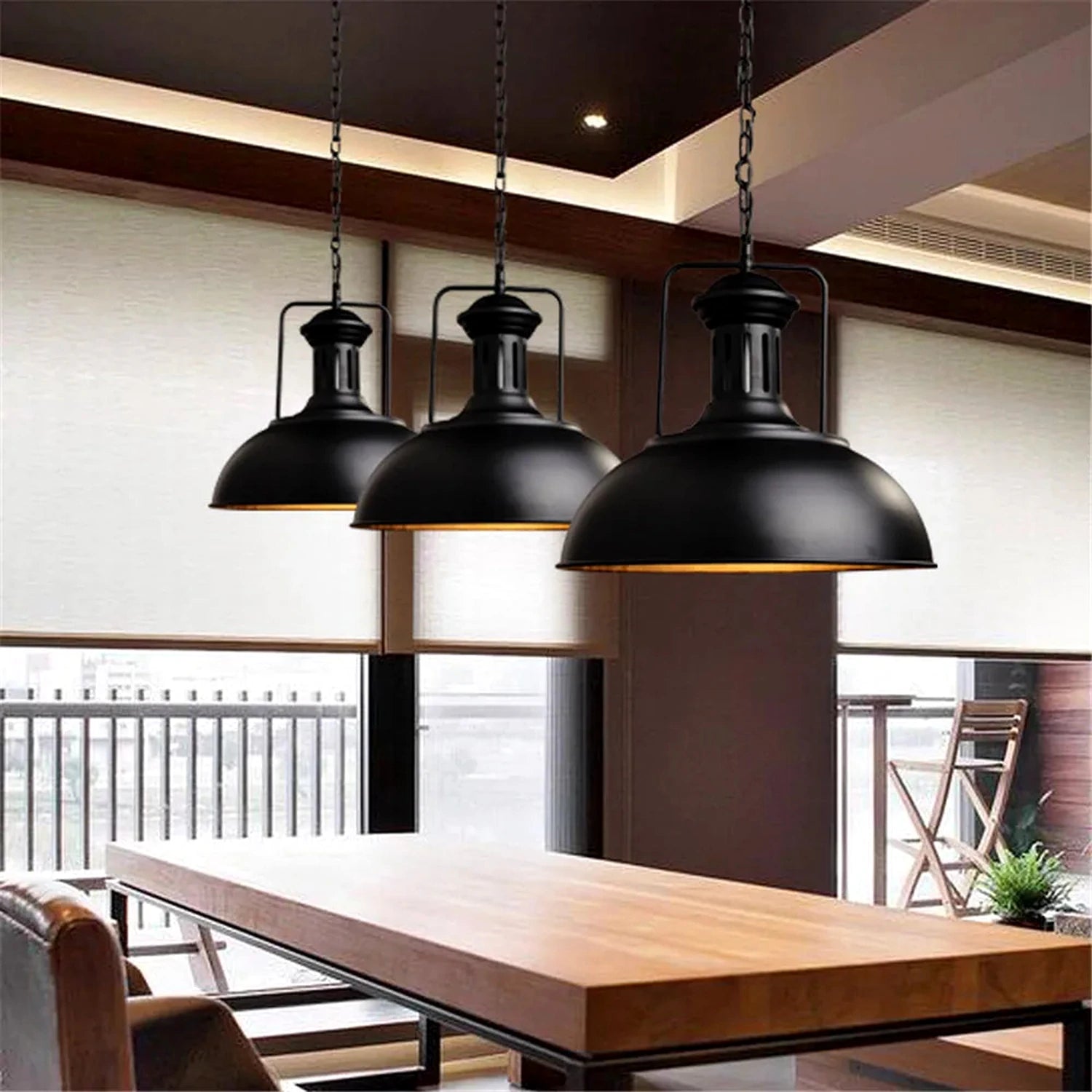 Vintage Industrial Dome Pendant Light