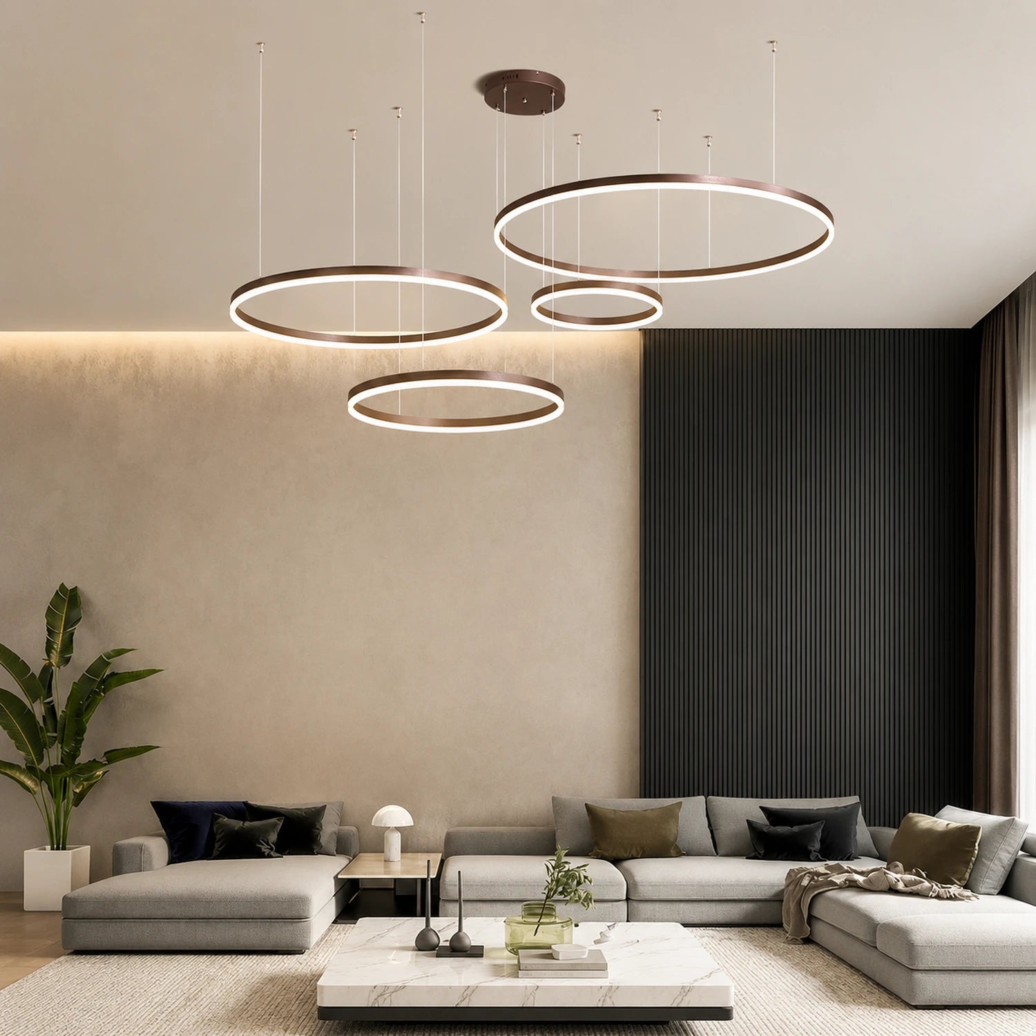 Modern LED Circular Ring Pendant Light