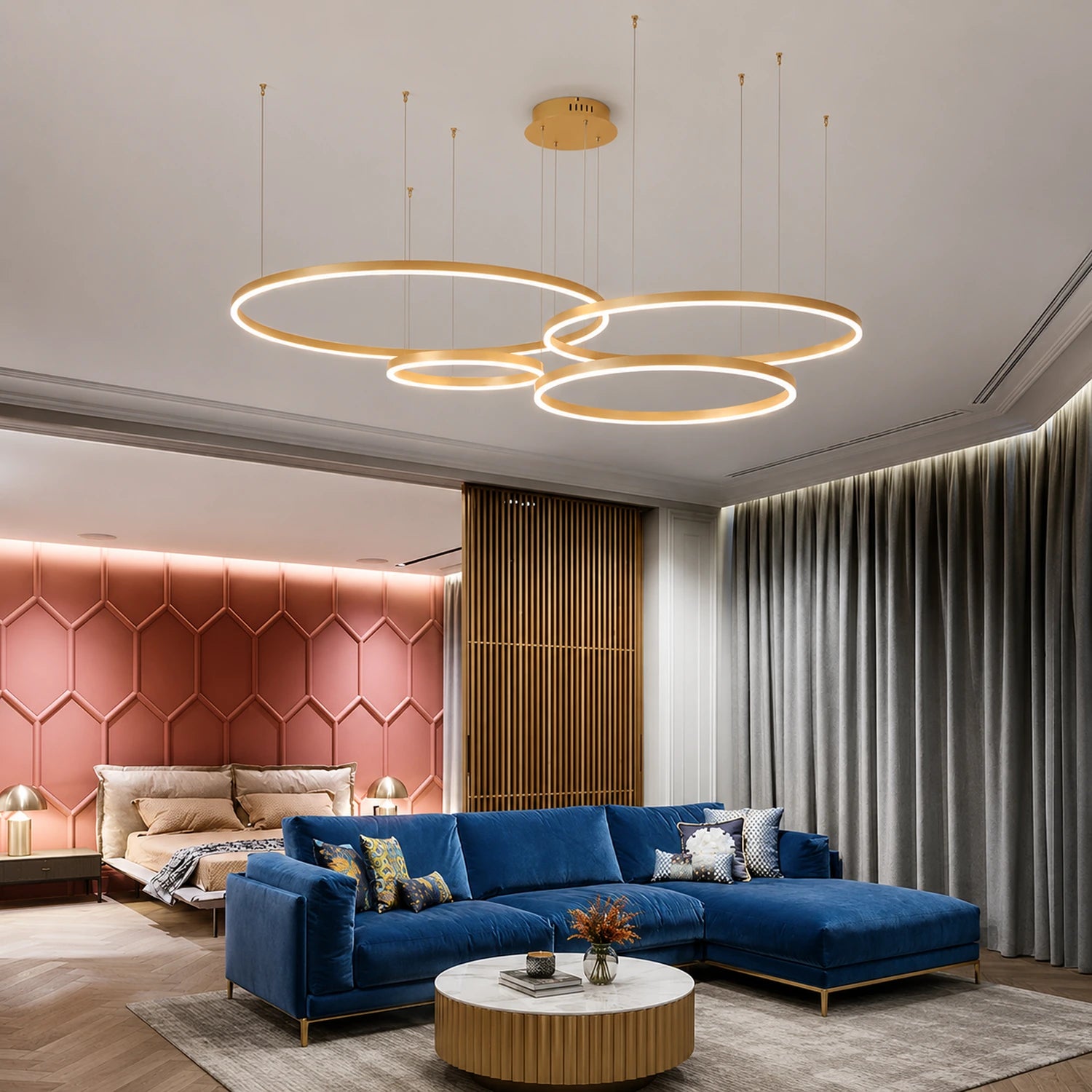 Modern LED Circular Ring Pendant Light