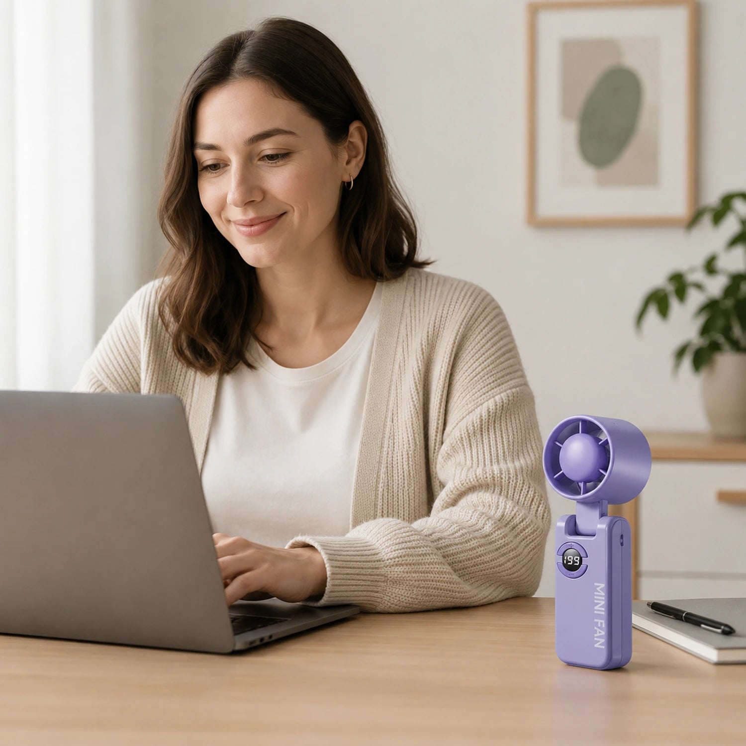 Portable Handheld Turbo Fan with LED Display