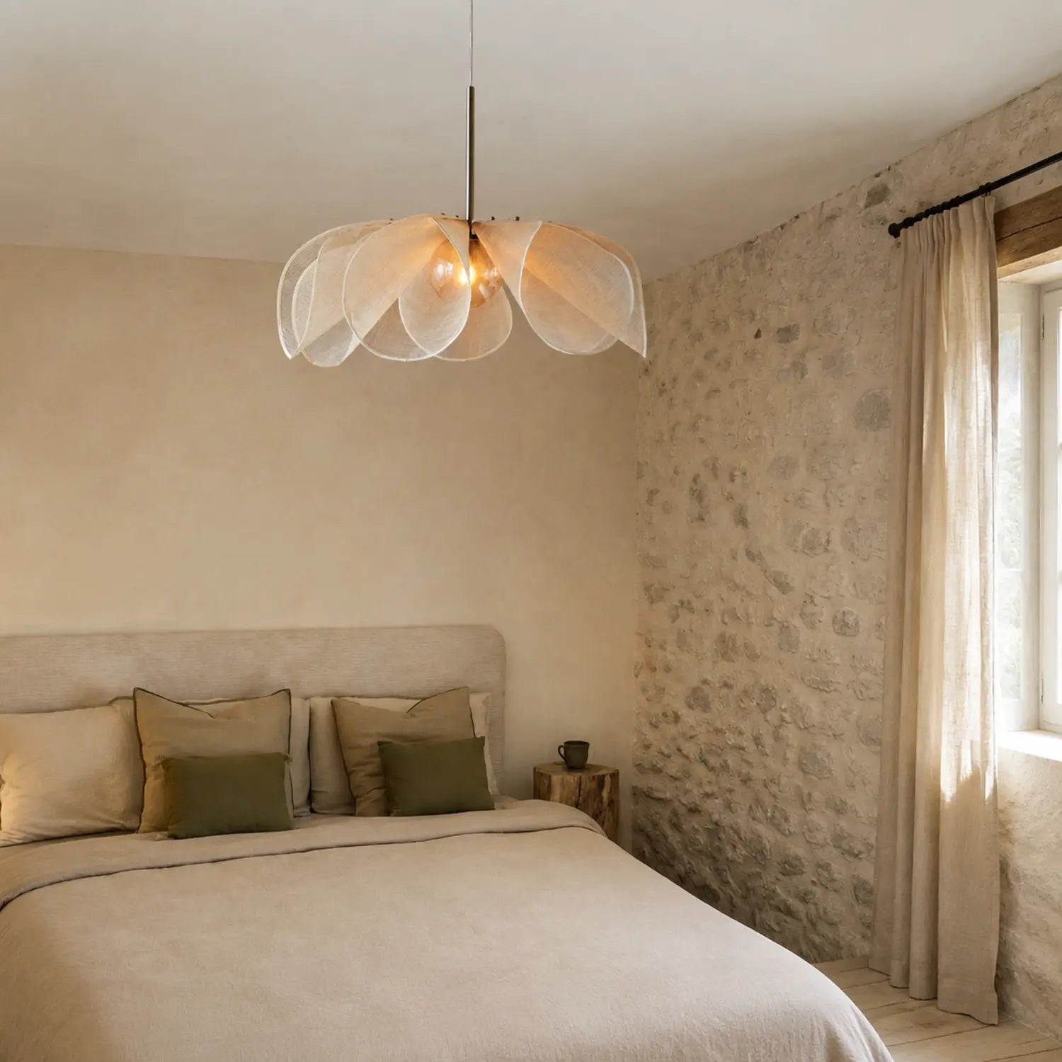 Nordic Wabi Sabi Fabric Pendant Light