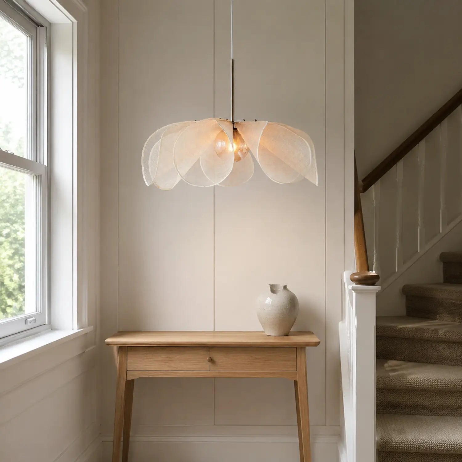 Nordic Wabi Sabi Fabric Pendant Light
