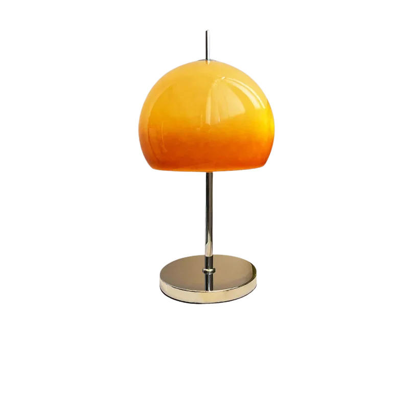 Bauhaus Retro Dimmable Remote Control Orange Stained Glass Table and Floor Lamp
