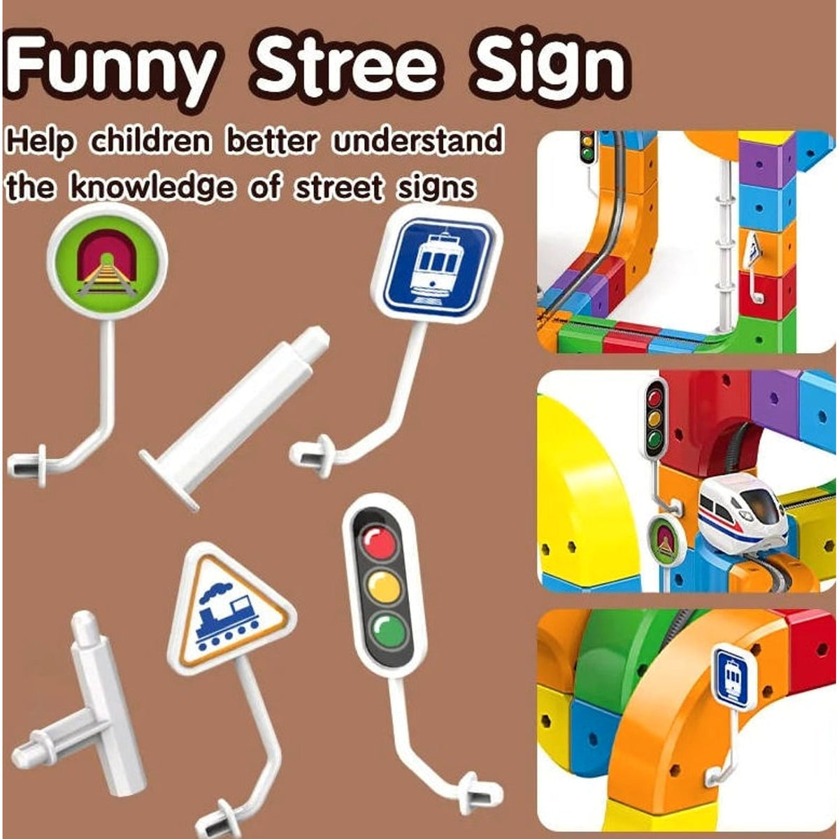 Track intersections and street sign accessories