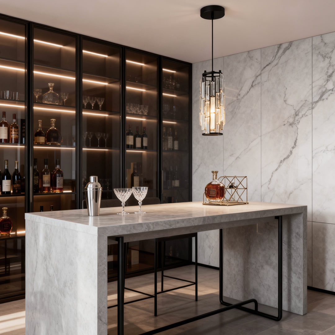 Modern Glass Pendant Light with Adjustable Cord