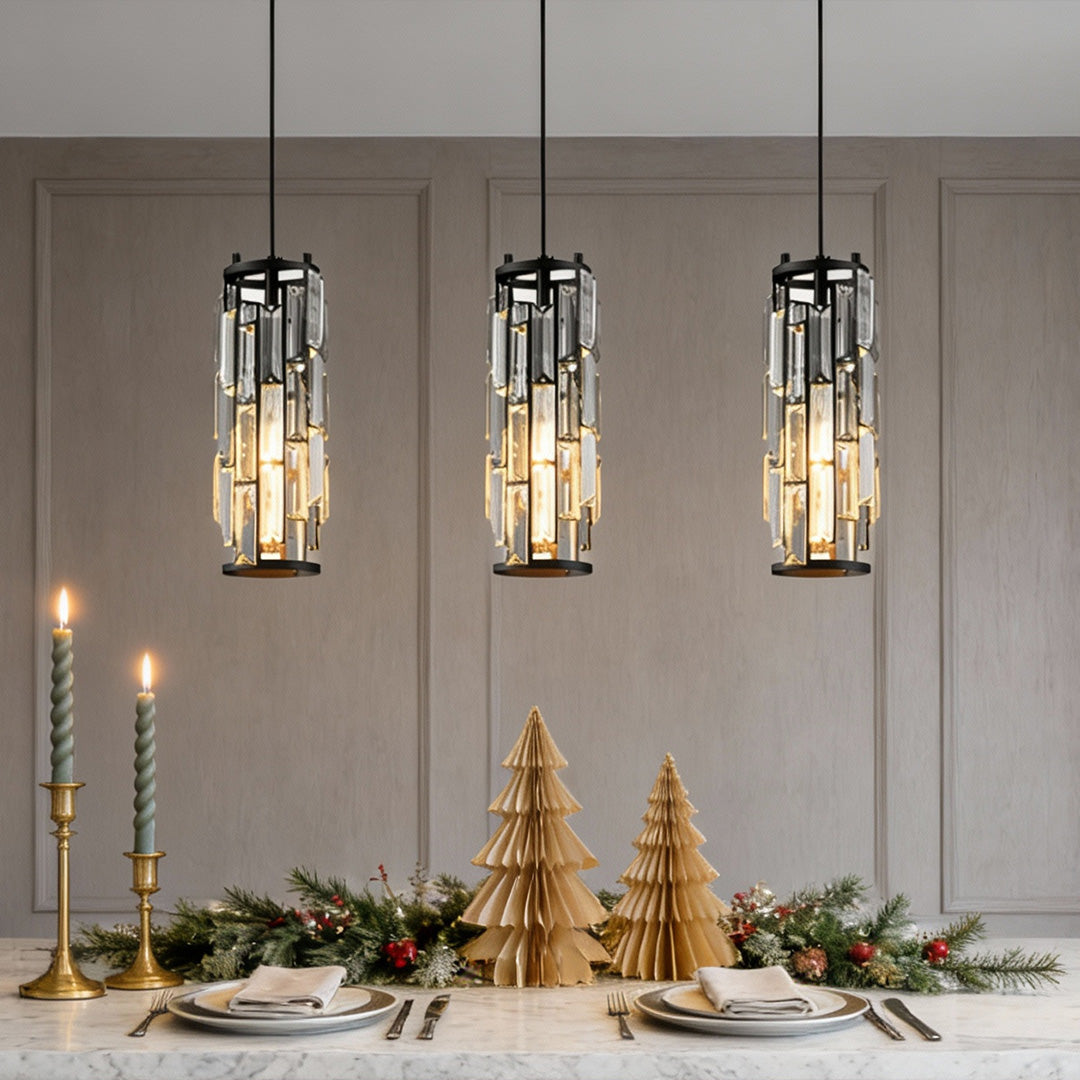 Modern Glass Pendant Light with Adjustable Cord