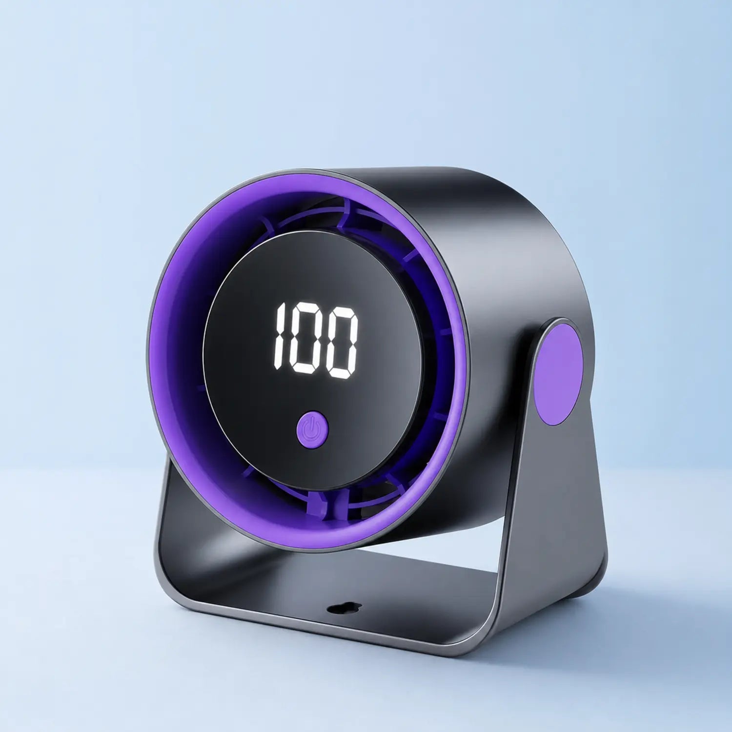 Rechargeable Desktop Fan with Digital Display & Wall Mount