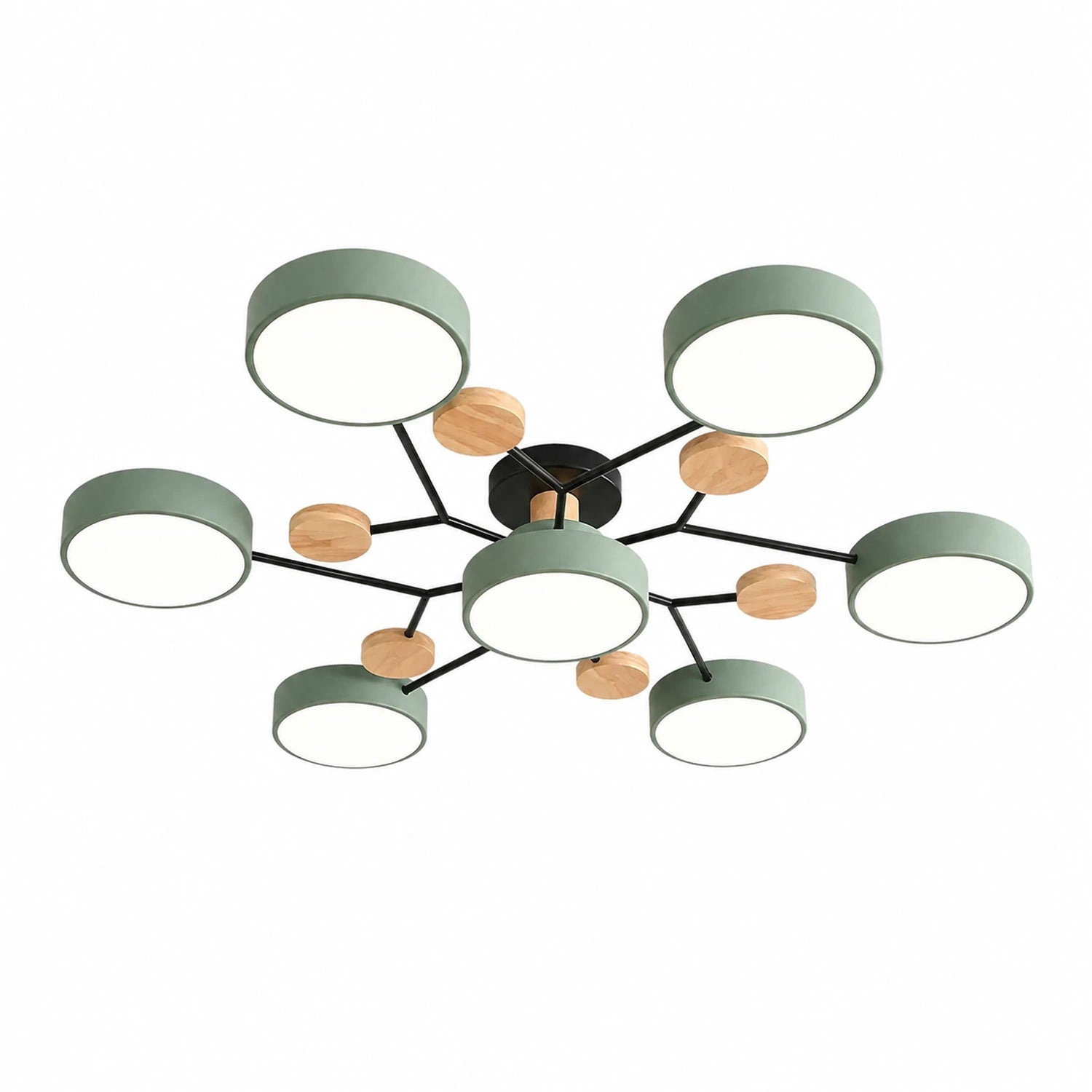 Modern Wood Round LED Ceiling Light