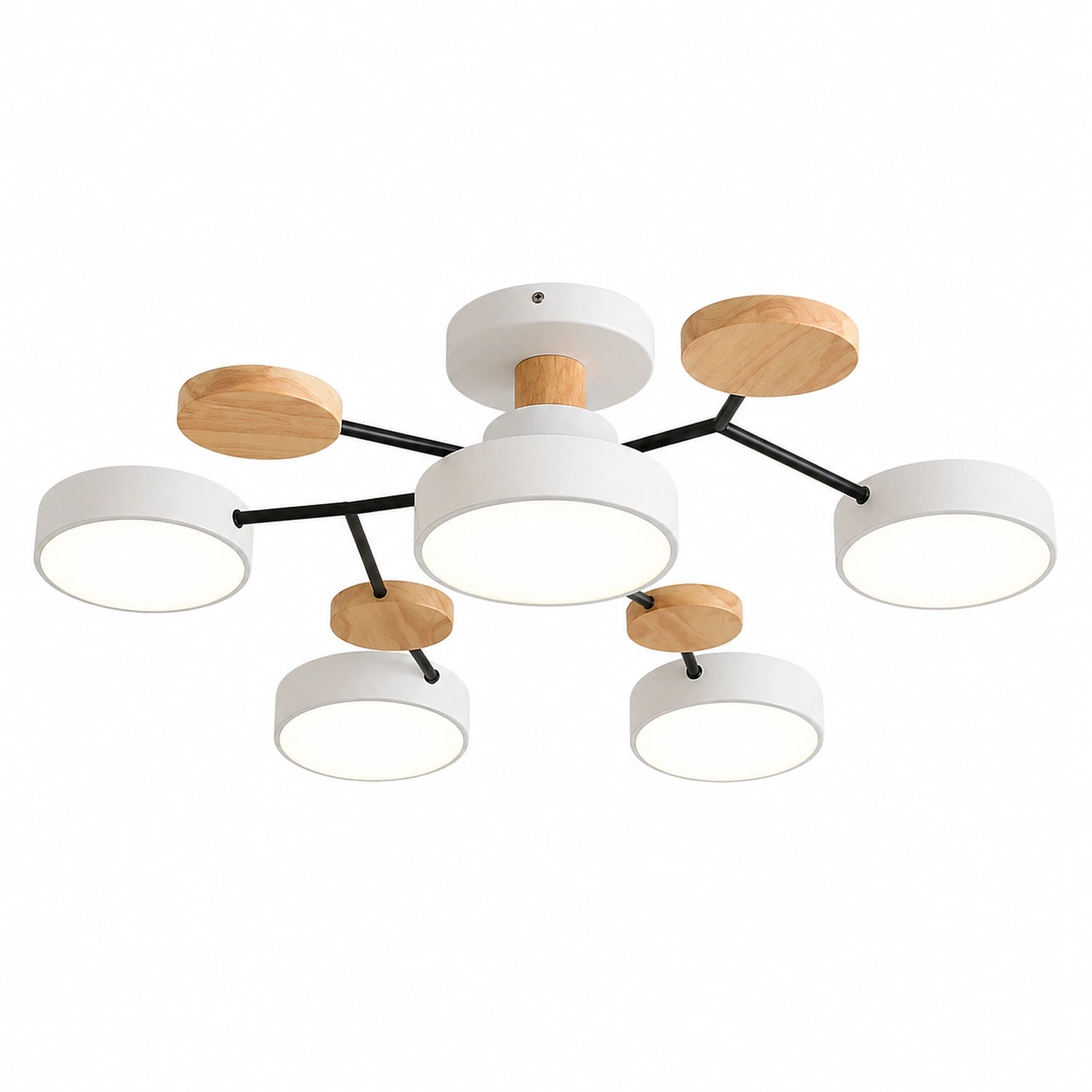 Modern Wood Round LED Ceiling Light