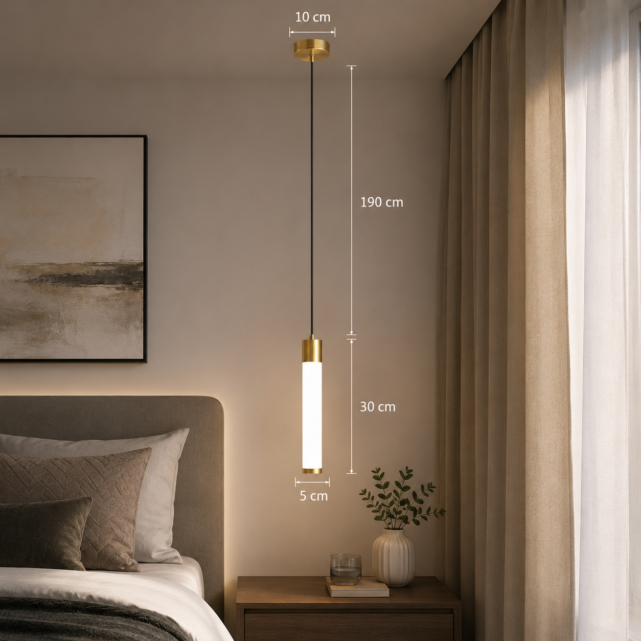 Retro Imitation Marble and Acrylic LED Pendant Light