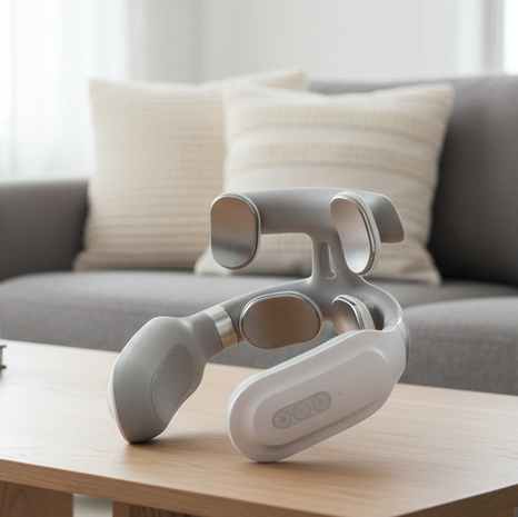 Front view of the four-contact neck massager