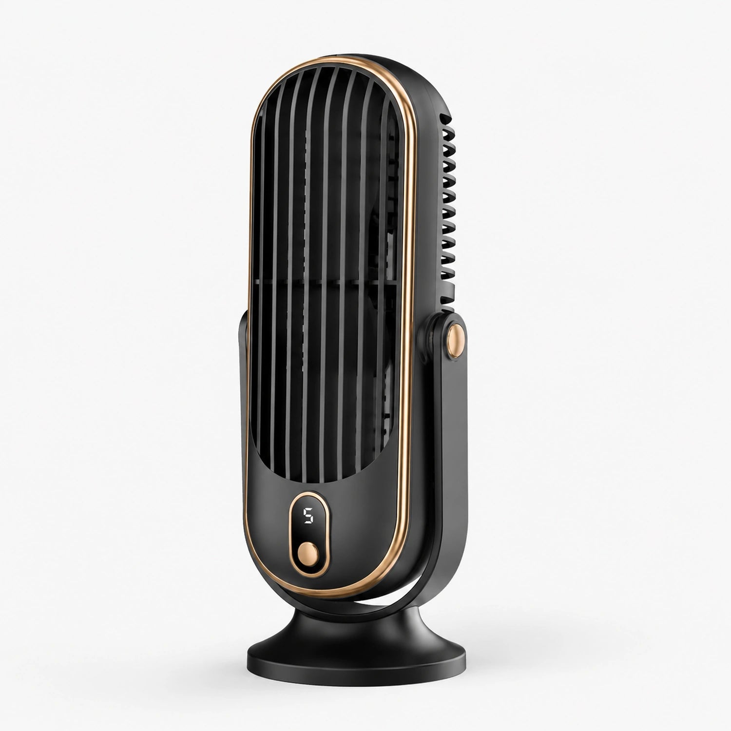 Rechargeable Dual Head Desktop Fan with LED Display