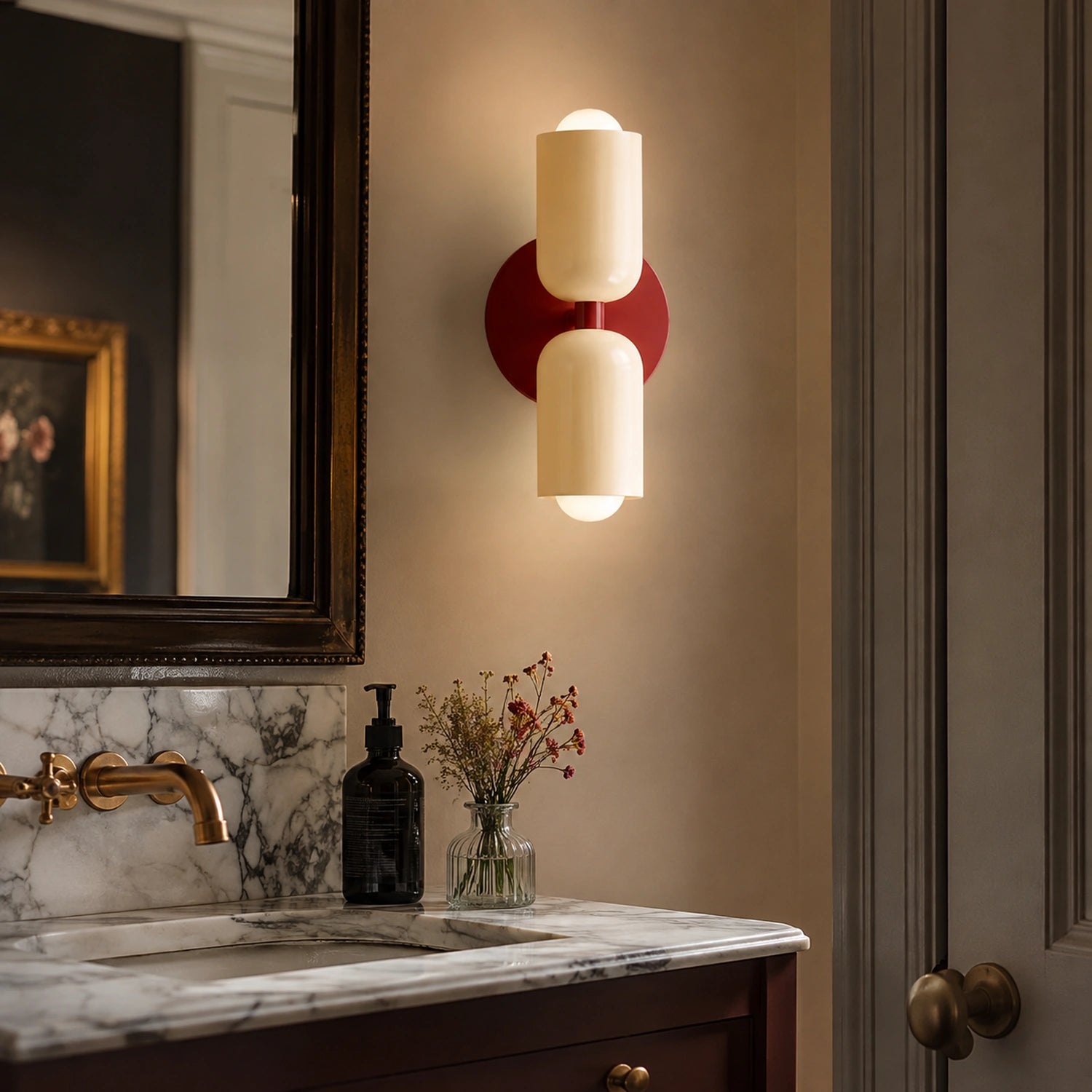 Contemporary Metal Wall Lamp with Up and Down Lighting