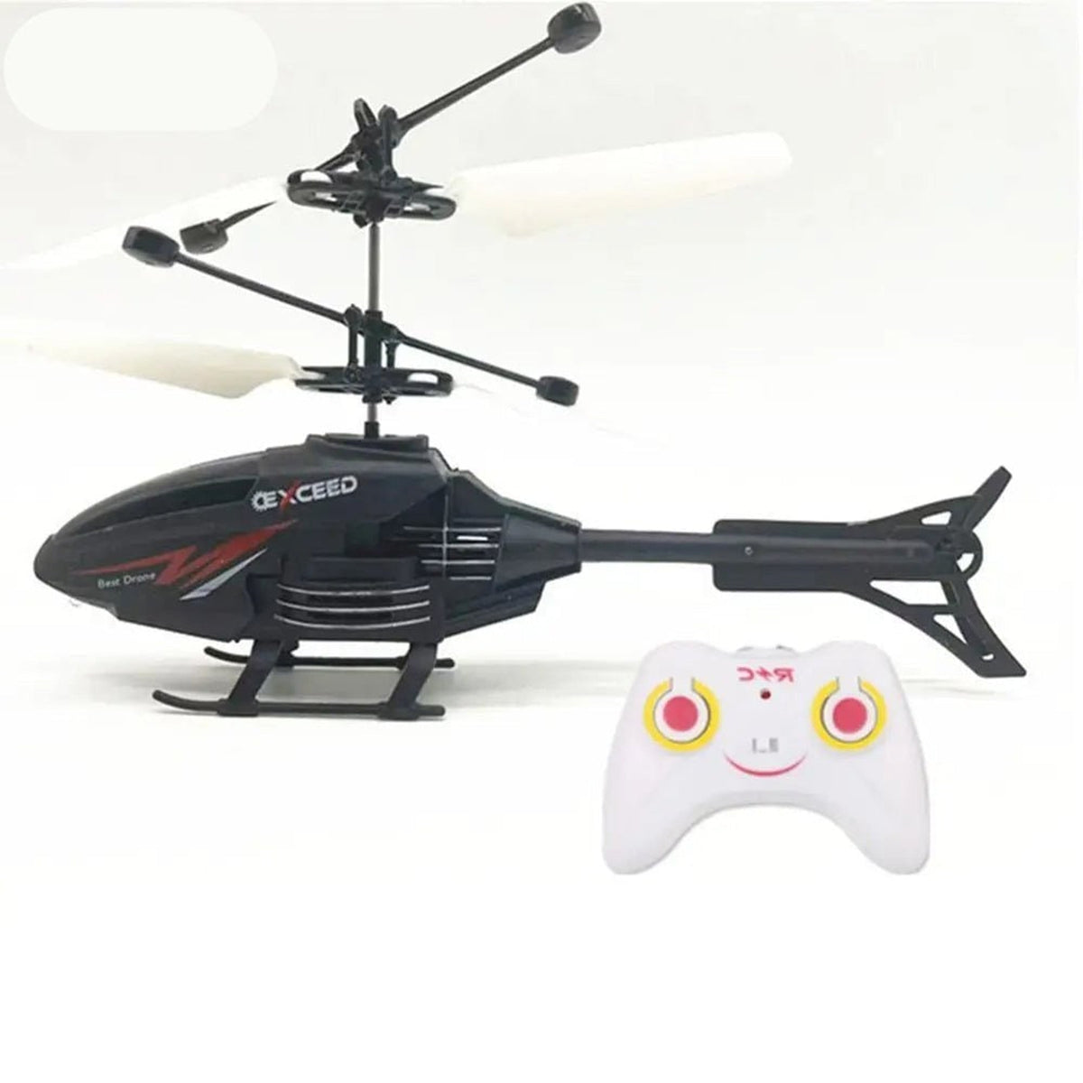 White-rotor helicopter with its remote control