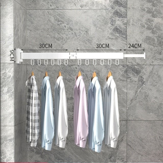Black single-section rack size diagram