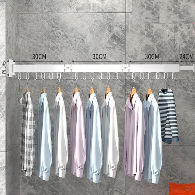 White two-section rack size diagram