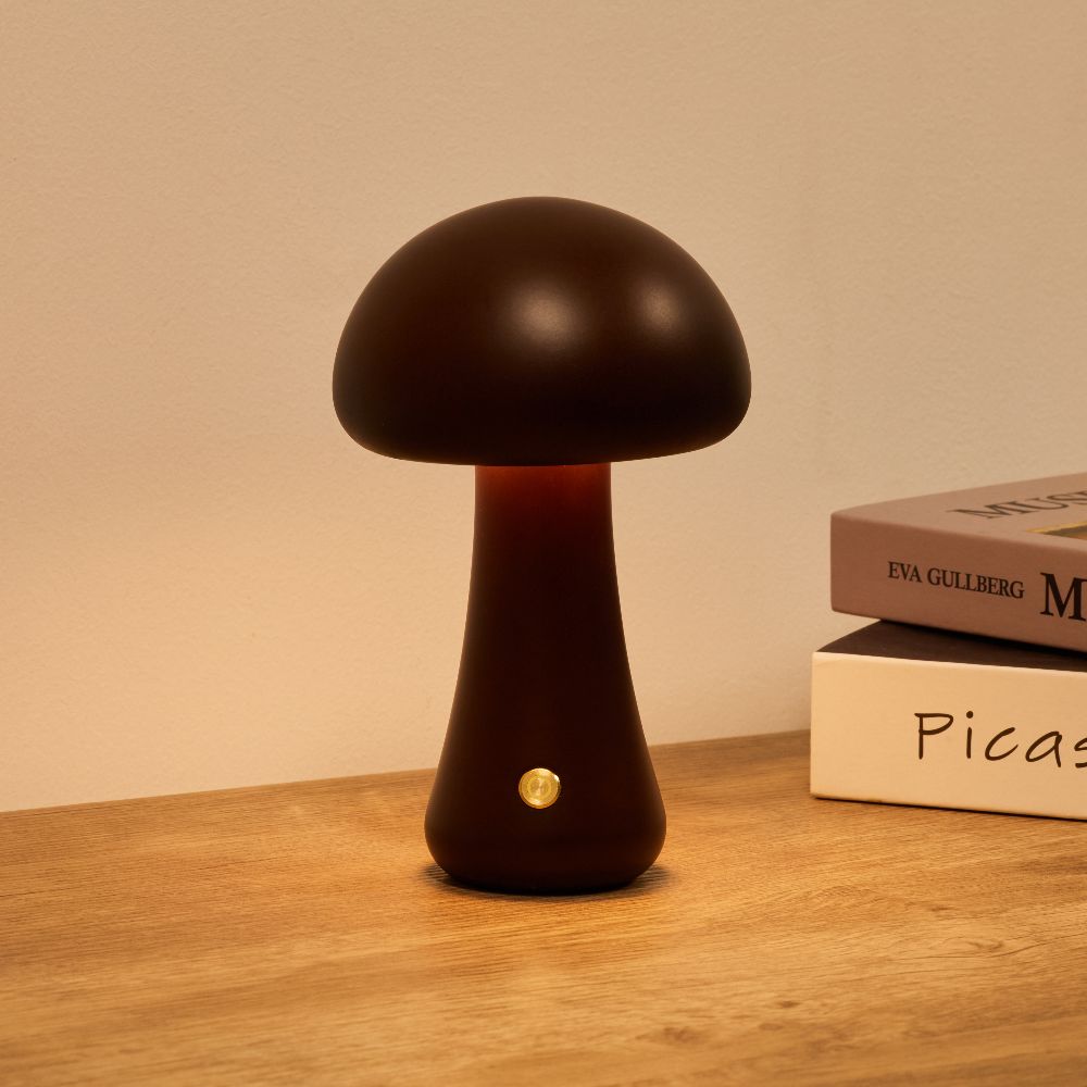 Modern Mushroom Bedside Table Lamp - Dome Shade
