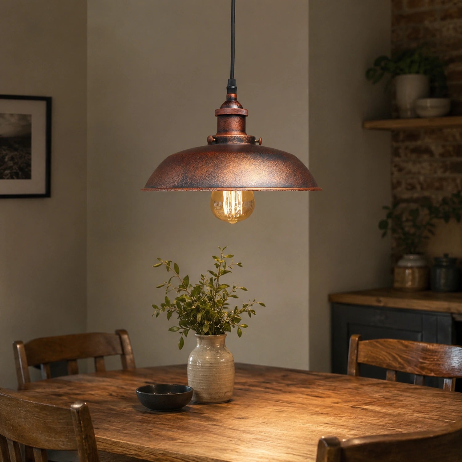 Vintage Industrial Metal Pendant Light