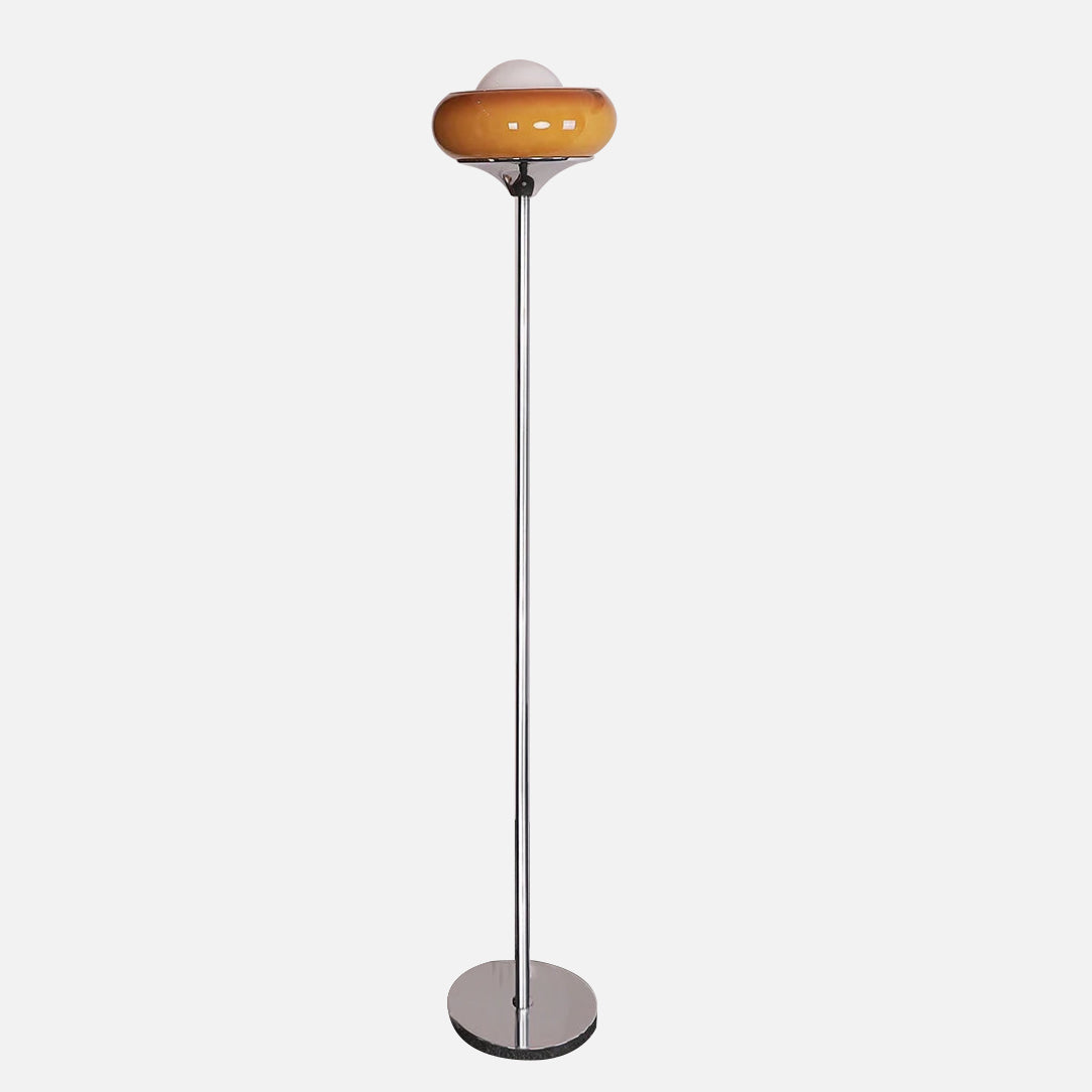 Elegant Retro Frosted Glass Floor And Table Lamp Red Yellow Led Lights