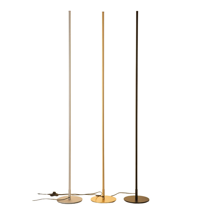 Modern Dimmable Led Metal Black Gold Floor Lamp Remote Control
