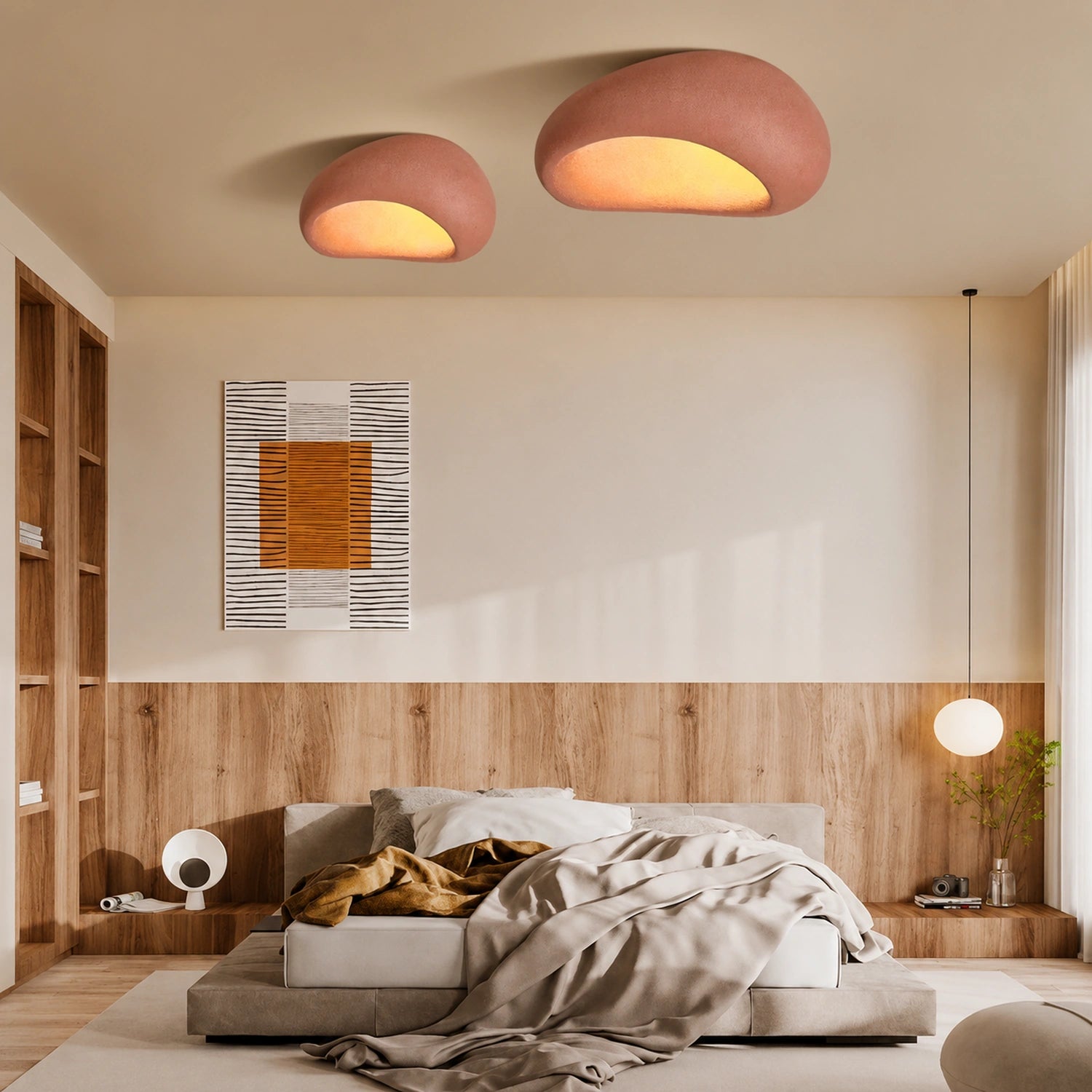 Nordic Wabi Sabi Style LED Ceiling Light