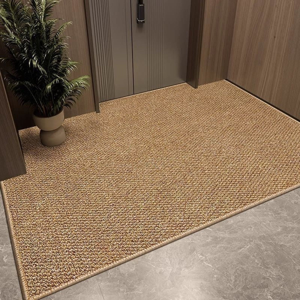 Camel mat inside a doorway