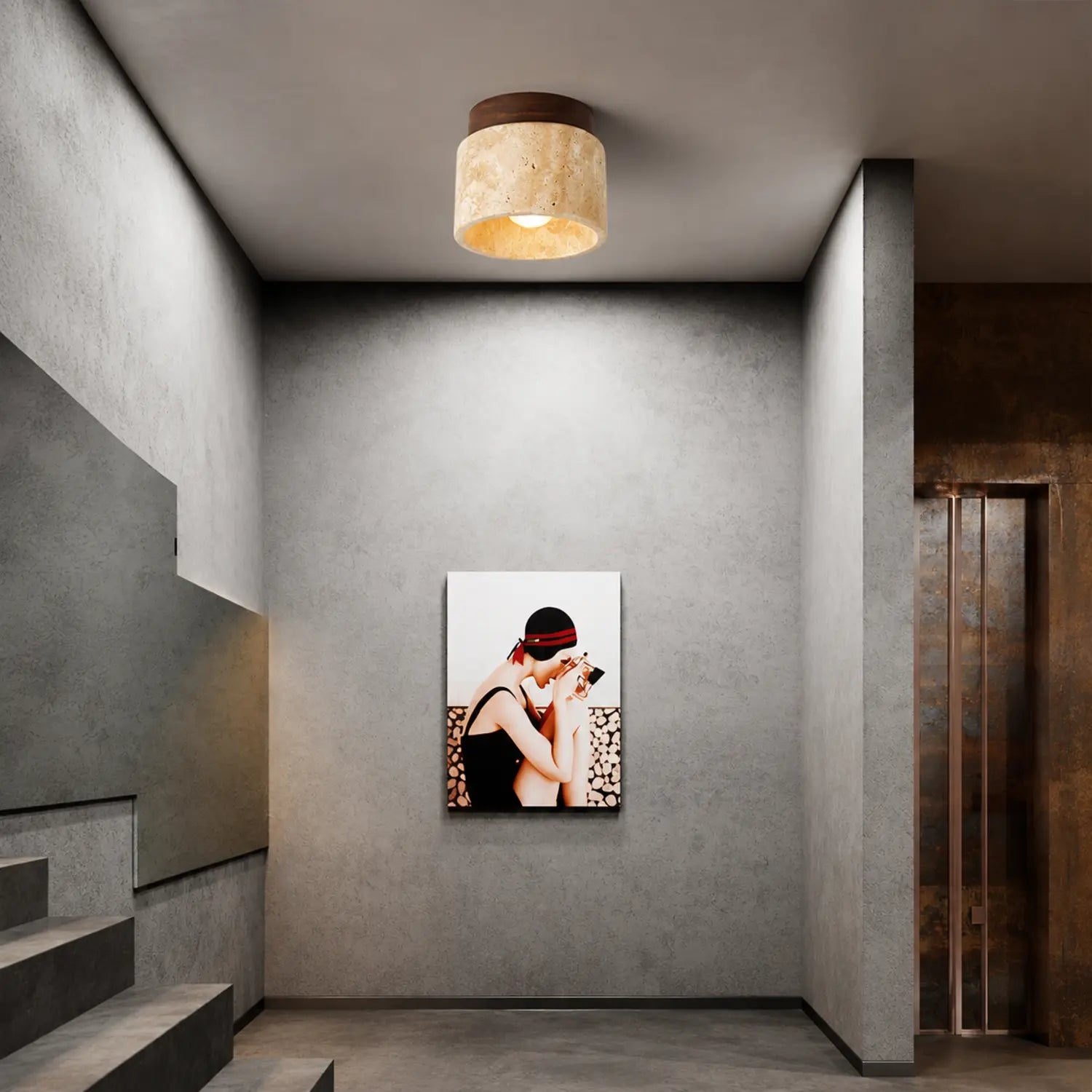 Japanese Style Round LED Ceiling Light