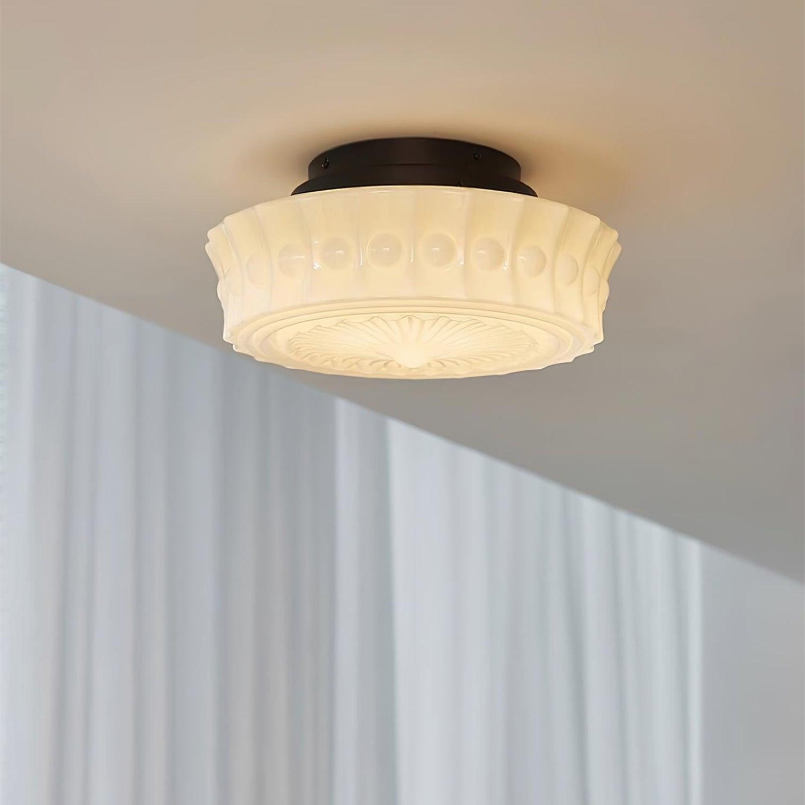 French Vintage Flushmount Ceiling Fixture