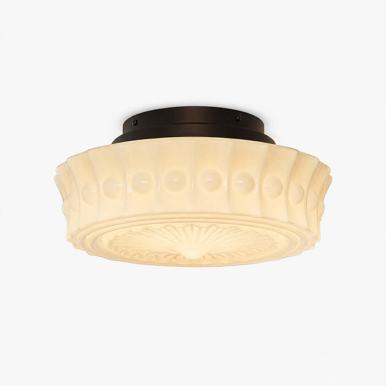 French Vintage Flushmount Ceiling Fixture