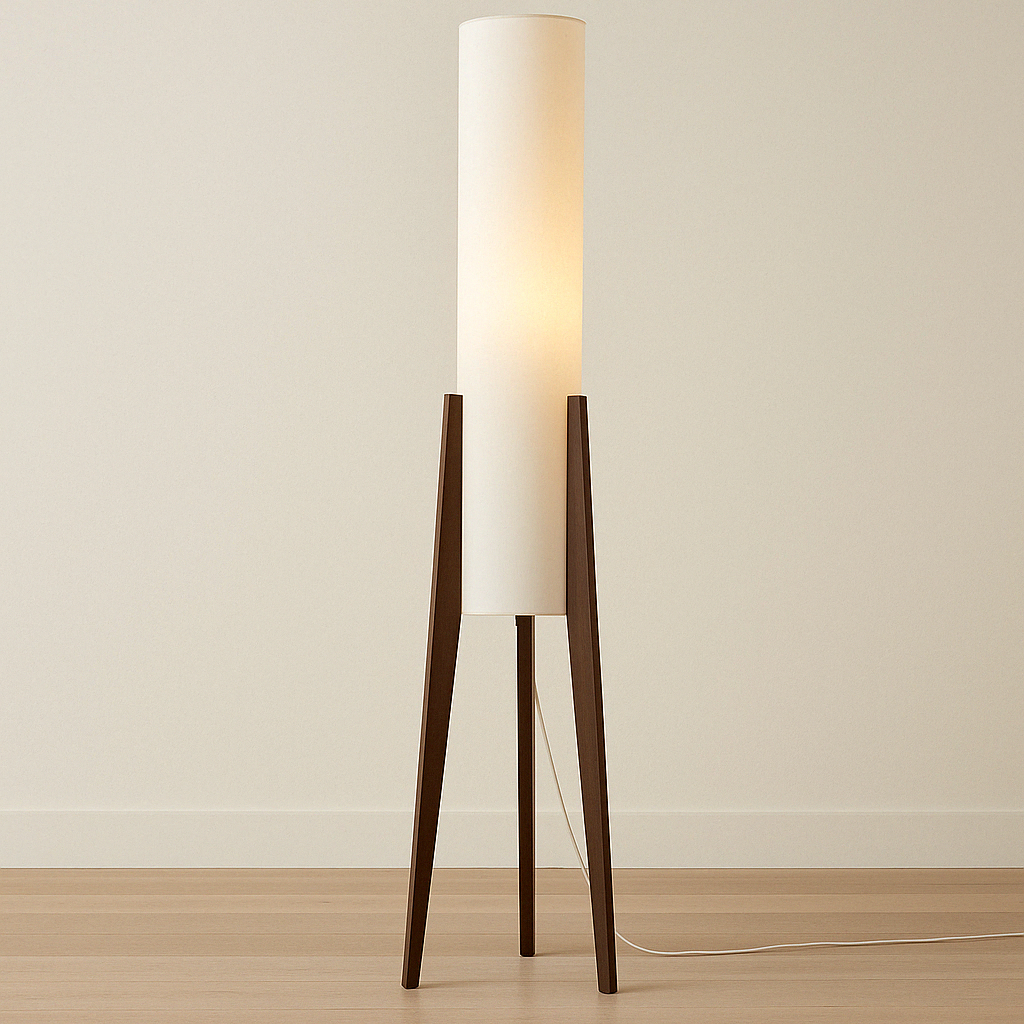 Walnut Modern Floor Lamp