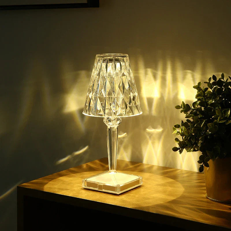 Crystal Table Lamp for Bedroom & Living Room - Ambient Light