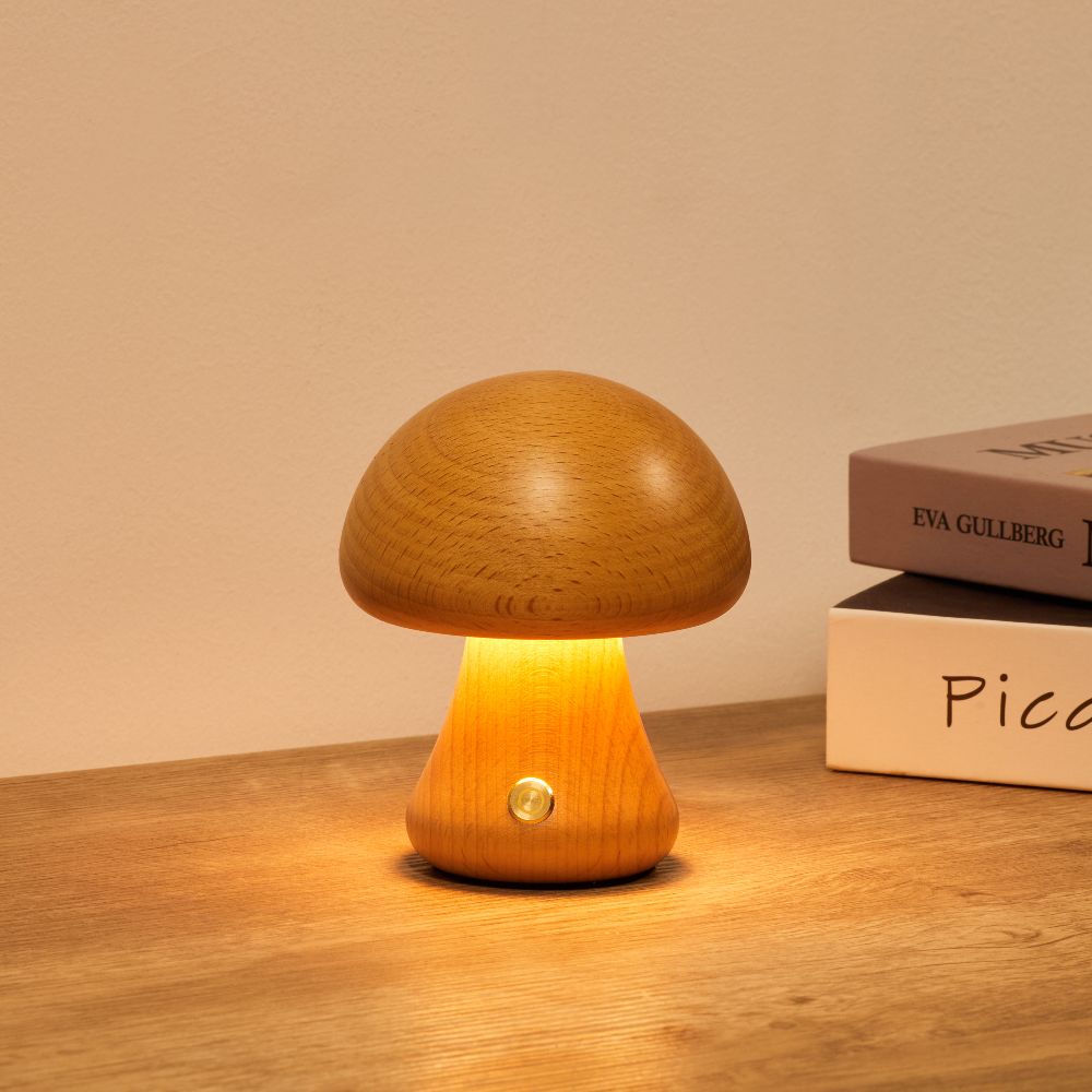 Modern Mushroom Bedside Table Lamp - Dome Shade