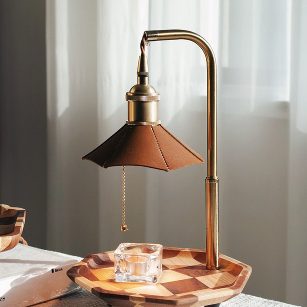 Retro Wood warming candle lamp