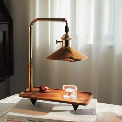 Retro Wood warming candle lamp