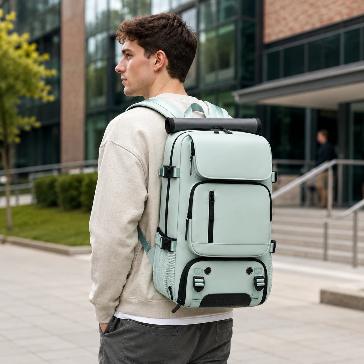 Large Travel Backpack with USB Charging & Shoe Compartment