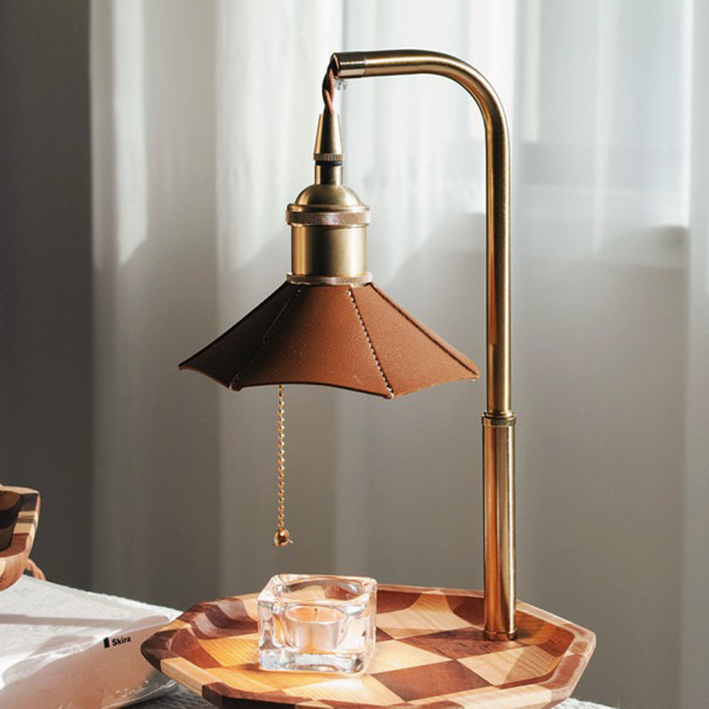 Retro Wood warming candle lamp