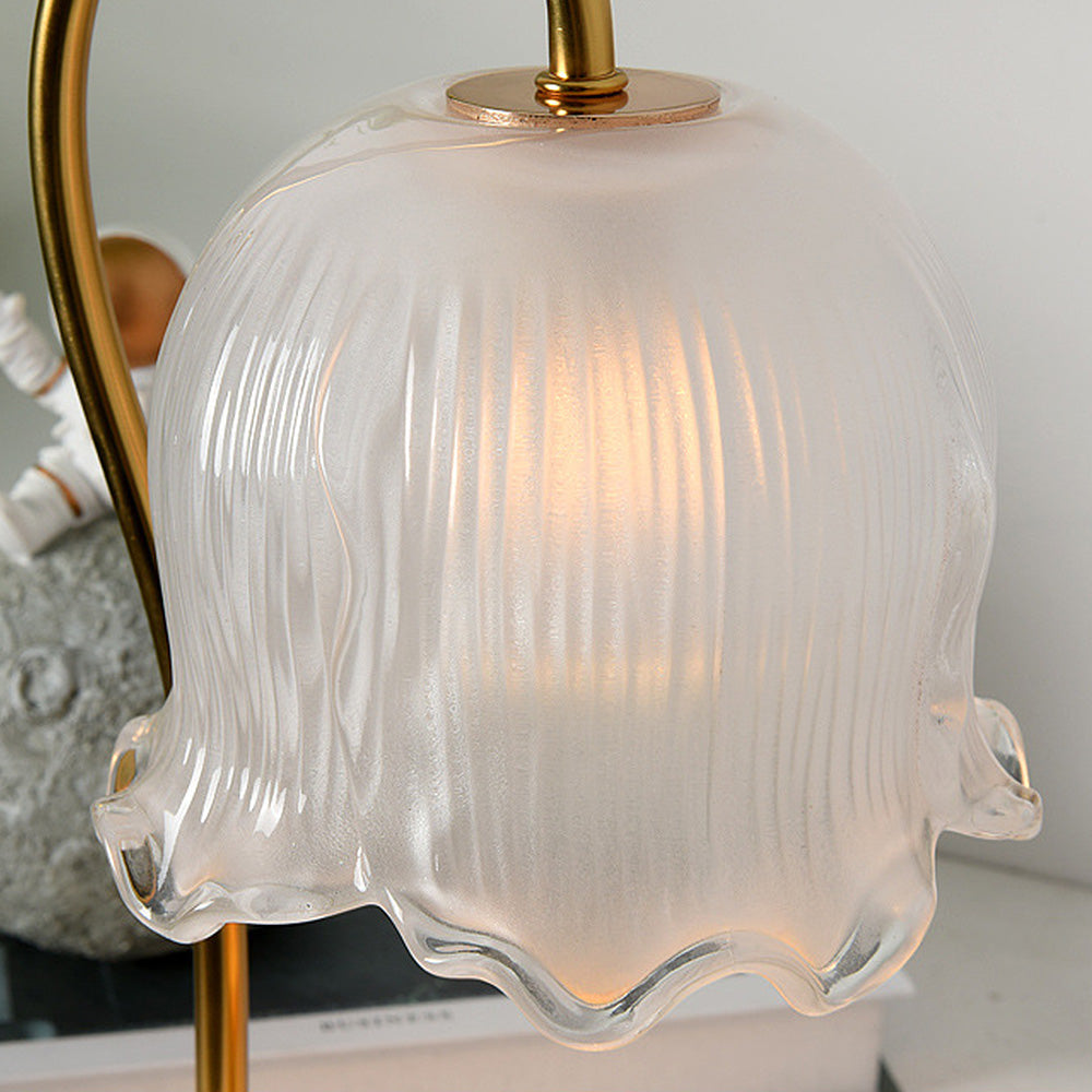 Modern Glass Flower Shape Warming Candle Lamp