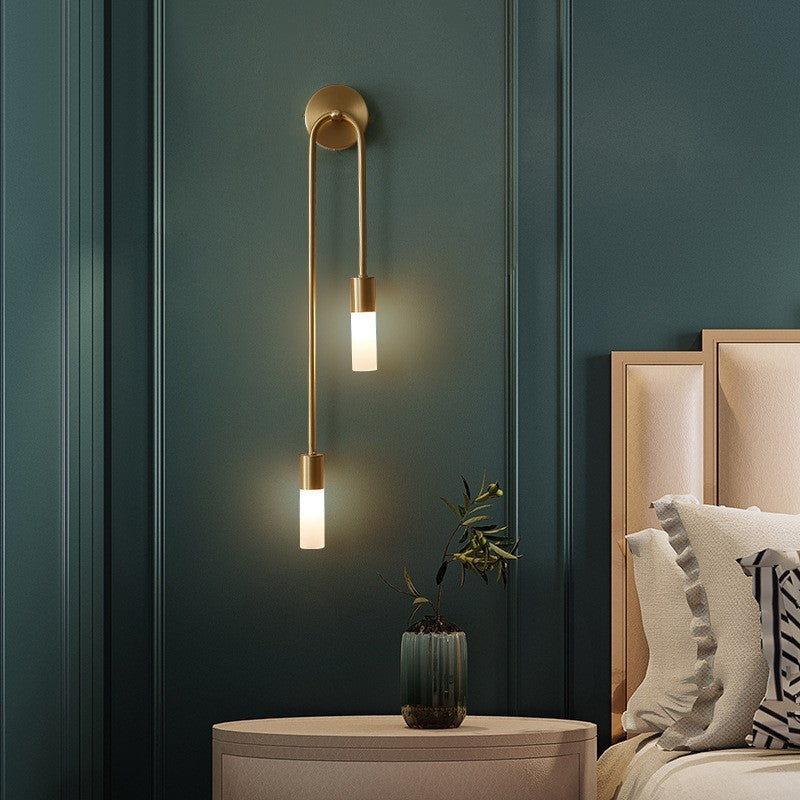 Modern Gold Wall Sconce – Set of 2 LED Corridor Lights
