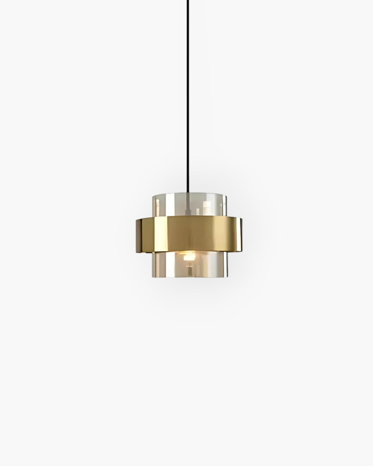Industrial Adjustable Height Glass Pendant Light Ceiling Fixture Hanging