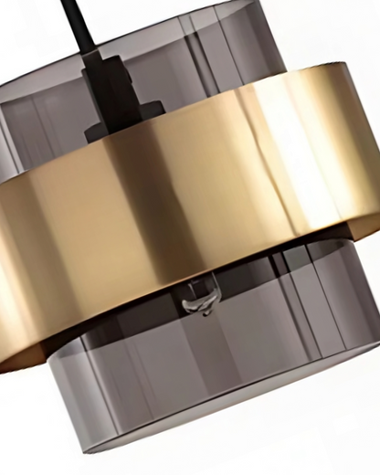 Industrial Adjustable Height Glass Pendant Light Ceiling Fixture Hanging