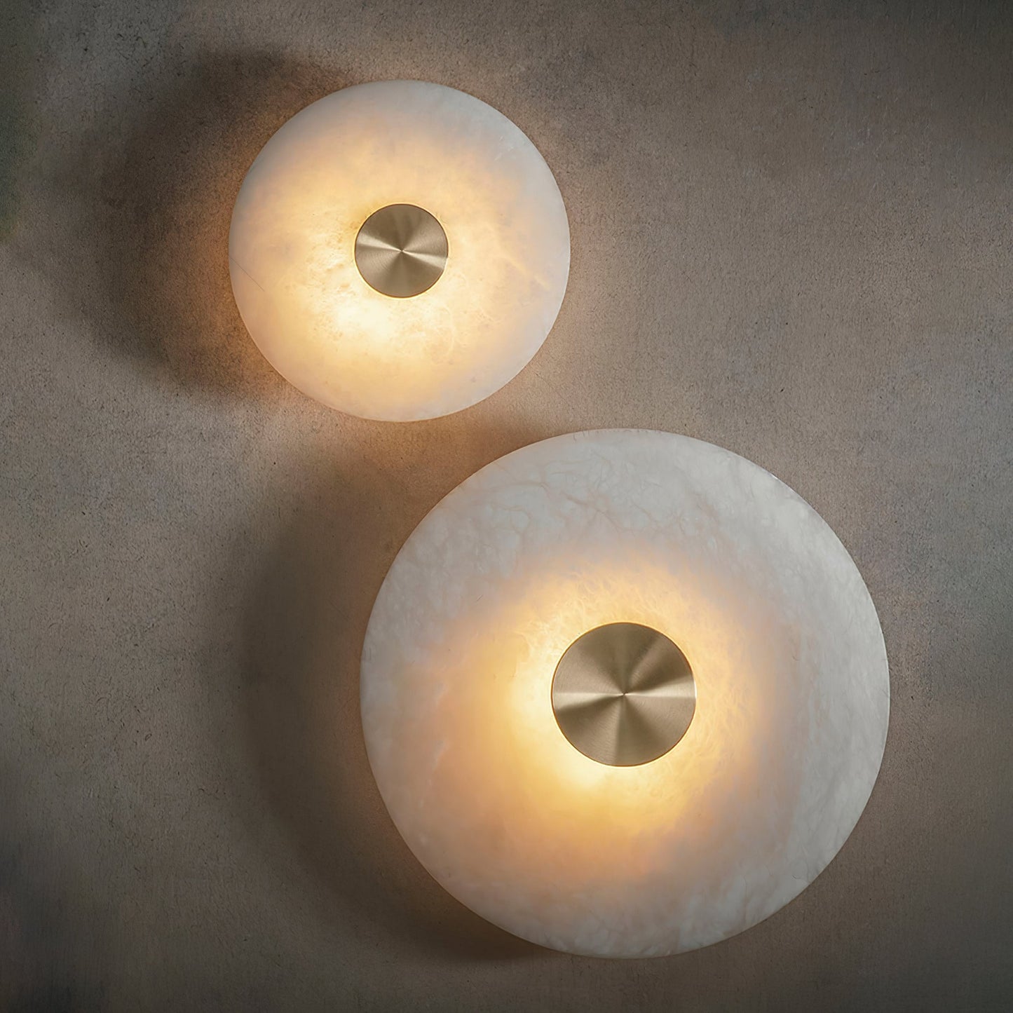 Minimalist Jade Alabaster Metal Wall Light