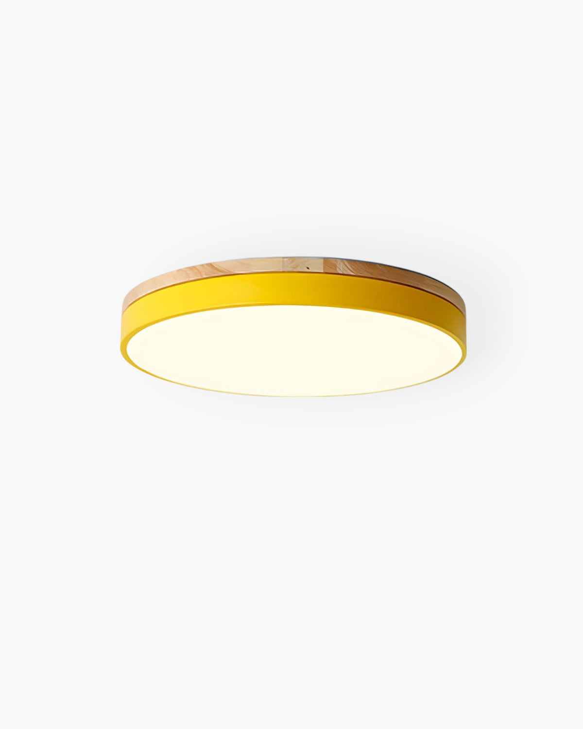 Nature Inspired LED Flush Mount Oak Accent Ceiling Light