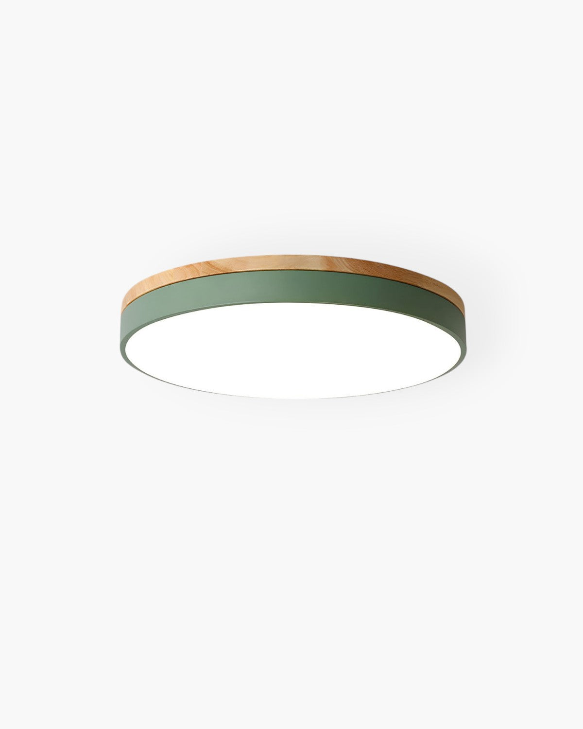 Nature Inspired LED Flush Mount Oak Accent Ceiling Light