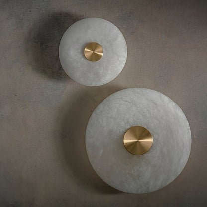 Minimalist Jade Alabaster Metal Wall Light