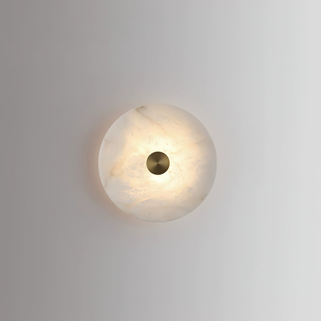 Minimalist Jade Alabaster Metal Wall Light