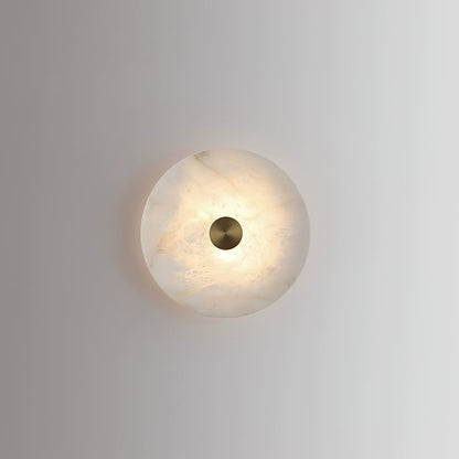 Minimalist Jade Alabaster Metal Wall Light